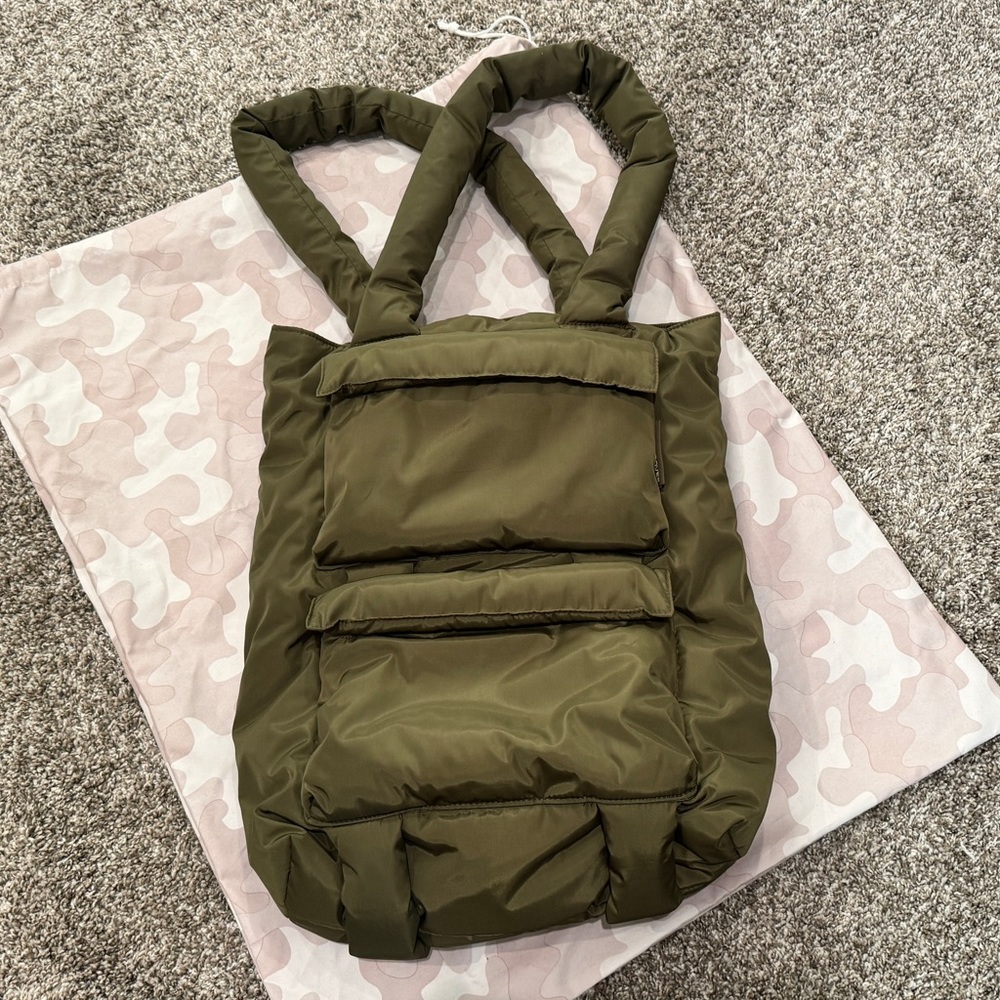 Dagne Dover Olive Green Puffy Tote